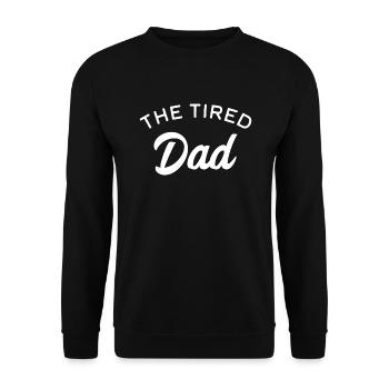 The Tired Dad - Unisex Sweatshirt - black - Front - Alina (178cm) & Michal (187cm)