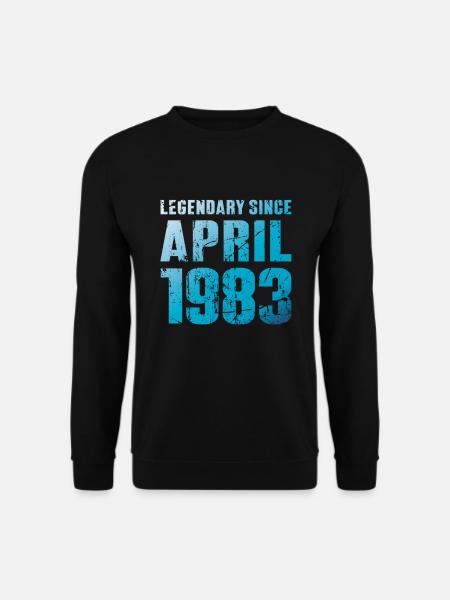 Legendär Seit April 1983 Geburtstag Geschenk - Unisex Pullover - Schwarz
