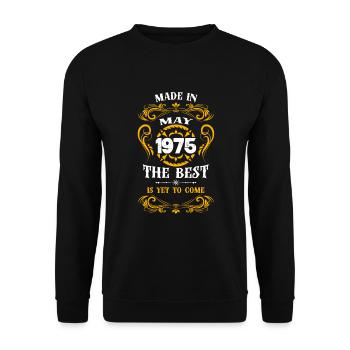 Fabriqué en mai 1975 Le meilleur - Sweat-shirt Unisexe - noir - Devant - Alina (178cm) & Michal (187cm)