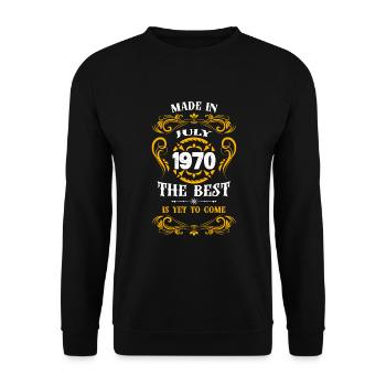 Made In June 1970 The Best - Unisex Pullover - Schwarz - Vorne - Alina (178cm) & Michal (187cm)