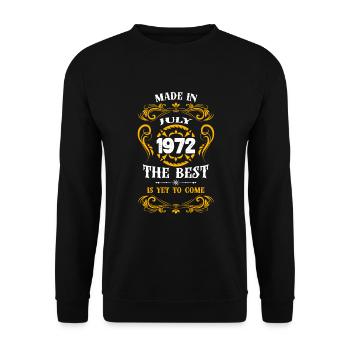 Made In June 1972 The Best - Unisex Pullover - Schwarz - Vorne - Alina (178cm) & Michal (187cm)