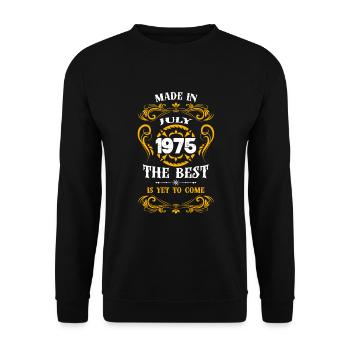 Fabriqué en juin 1975 Le meilleur - Sweat-shirt Unisexe - noir - Devant - Alina (178cm) & Michal (187cm)