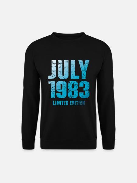 Juli 1983 Limited Edition Geburtstag Geschenk - Unisex Pullover - Schwarz
