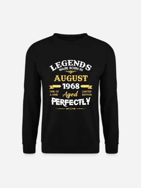 Vintage Aged To Perfection August 1968 - Unisex Pullover - Schwarz