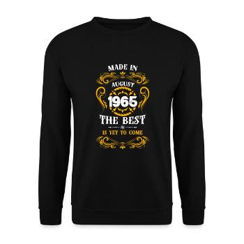 Fabriqué en août 1965 Le meilleur - Sweat-shirt Unisexe - noir - Devant - Alina (178cm) & Michal (187cm)