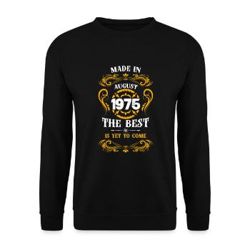 Fabriqué en août 1975 Le meilleur - Sweat-shirt Unisexe - noir - Devant - Alina (178cm) & Michal (187cm)