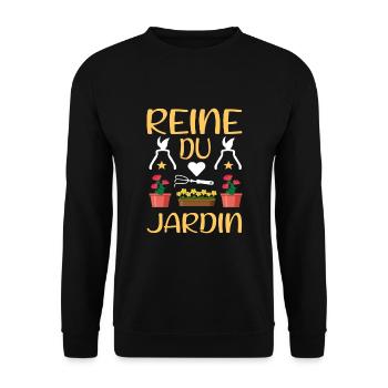 Drôle Jardinière Humour Jardinage Cool jardinière - Sweat-shirt Unisexe - noir - Devant - Alina (178cm) & Michal (187cm)