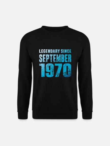 September 1970 Limited Edition Birthday Gift - Unisex Sweatshirt - black