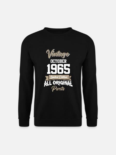 Oktober 1965 Vintage verjaardagscadeau - Uniseks sweater - zwart