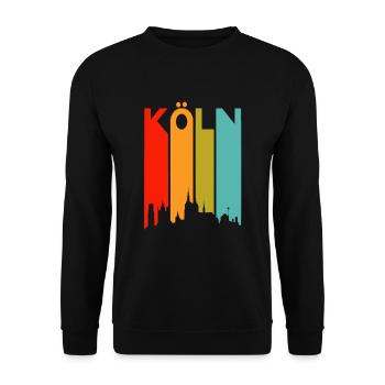 Cologne Cologne Cologne Cathedral Cologne Skyline Carnival Bachelor Party - Unisex Sweatshirt - black - Front - Alina (178cm) & Michal (187cm)