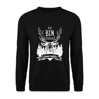 Je suis un fier habitant de la Forêt-Noire - Sweat-shirt Unisexe - noir - Devant - Alina (178cm) & Michal (187cm)