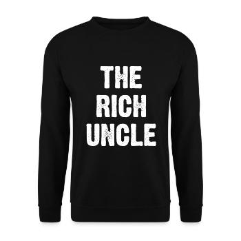 L’oncle riche - Sweat-shirt Unisexe - noir - Devant - Alina (178cm) & Michal (187cm)