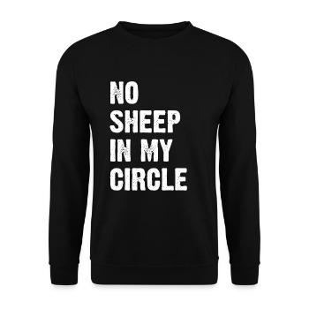 No Sheep In My Circle - Unisex Sweatshirt - black - Front - Alina (178cm) & Michal (187cm)