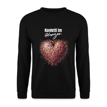 Carnival confetti in the heart of Cologne Cologne Alaaf - Unisex Sweatshirt - black - Front - Alina (178cm) & Michal (187cm)
