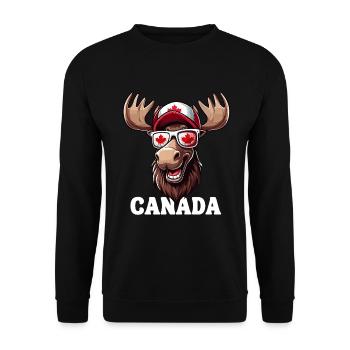 Canada Canadien Orignal Feuille d’érable Canada Voyage drôle - Sweat-shirt Unisexe - noir - Devant - Alina (178cm) & Michal (187cm)