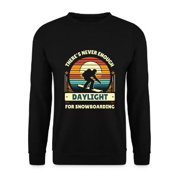 Snowboard Snowboarder Rétro Vacances d’hiver Cool - Sweat-shirt Unisexe - noir - Devant - Alina (178cm) & Michal (187cm)