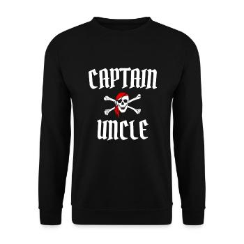 Captain Uncle Pirate Uncle - Unisex Sweatshirt - black - Front - Alina (178cm) & Michal (187cm)