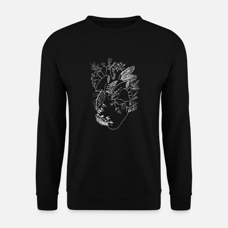 natur herz w - Unisex Pullover - Schwarz