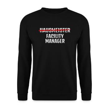 Caretaker or Facility Manager - Unisex Sweatshirt - black - Front - Alina (178cm) & Michal (187cm)