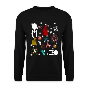 Science fiction colorée - Sweat-shirt Unisexe - noir - Devant - Alina (178cm) & Michal (187cm)