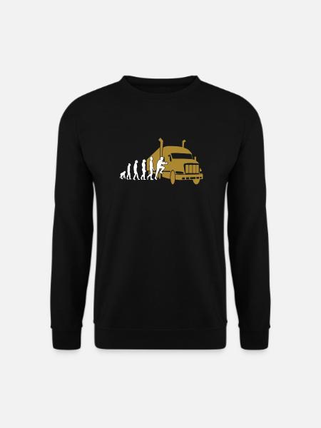 Truck Driver Evolution Trucker - Unisex Pullover - Schwarz
