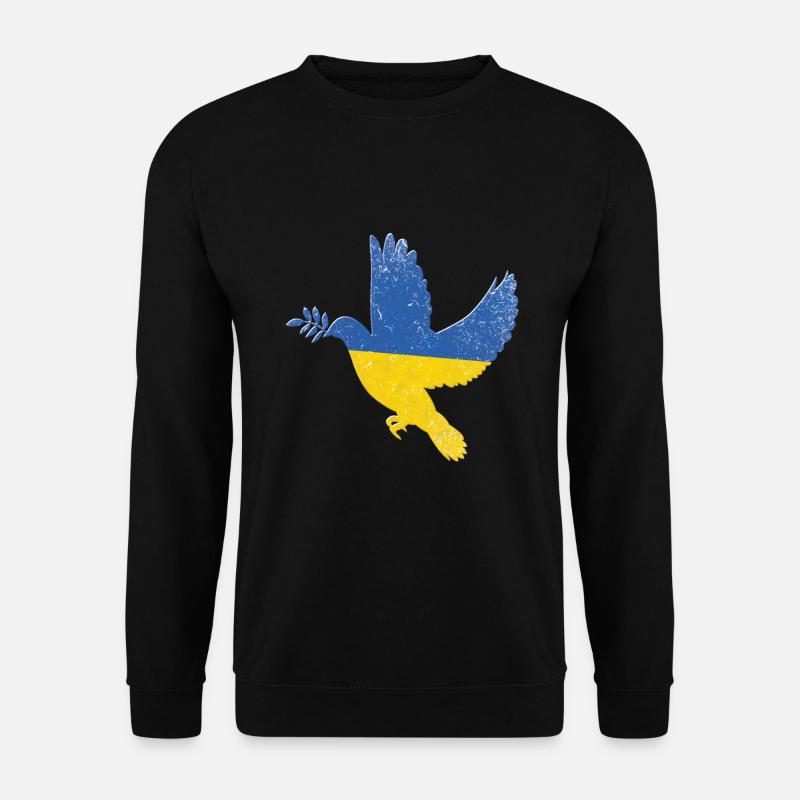 Symbole de paix du drapeau de l’Ukraine - Drapeau de l’Ukraine - Sweat-shirt Unisexe - noir