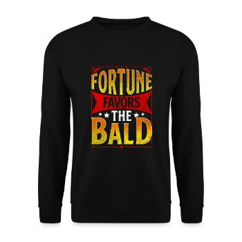 Glatzkopf Glatze Lustig Bevorzugen Sie die Glatze - Unisex Pullover - Schwarz - Vorne - Alina (178cm) & Michal (187cm)