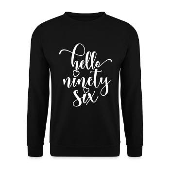 Bonjour Quatre-vingt-seize mignons anniversaire de 96 ans - Sweat-shirt Unisexe - noir - Devant - Alina (178cm) & Michal (187cm)
