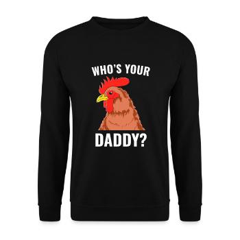 Chicken Daddy Hühnerzüchter Hühnerliebhaber Geflüg - Unisex Pullover - Schwarz - Vorne - Alina (178cm) & Michal (187cm)