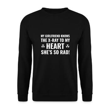 Radiology Tech Valentine's Day - Rad Tech X-Ray - Unisex Sweatshirt - black - Front - Alina (178cm) & Michal (187cm)