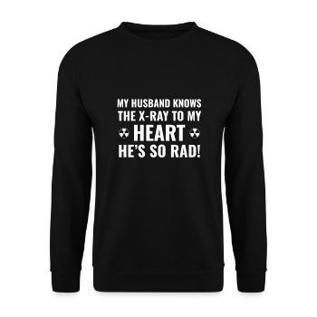 Radiology Tech Valentine's Day - Rad Tech X-Ray - Unisex Sweatshirt - black - Front - Alina (178cm) & Michal (187cm)