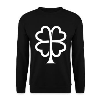 St. Patrick’s Day Gift Shamrock Men, Women, Kids - Unisex Sweatshirt - black - Front - Alina (178cm) & Michal (187cm)