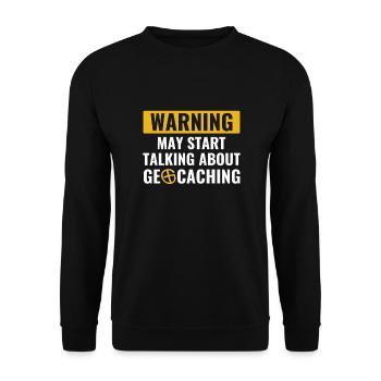 Geocaching Geocacher Können Anfangen, Über - Unisex Pullover - Schwarz - Vorne - Alina (178cm) & Michal (187cm)