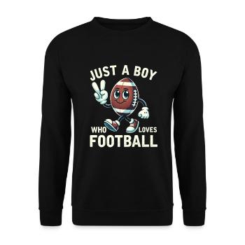 Juste un garçon qui aime les garçons de football hommes - Sweat-shirt Unisexe - noir - Devant - Alina (178cm) & Michal (187cm)