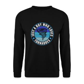 Nur Ein Junge, Der Tornados Liebt, Die - Unisex Pullover - Schwarz - Vorne - Alina (178cm) & Michal (187cm)
