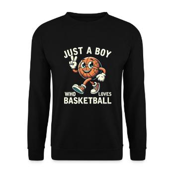 Juste un garçon qui aime les garçons de basket-ball hommes - Sweat-shirt Unisexe - noir - Devant - Alina (178cm) & Michal (187cm)