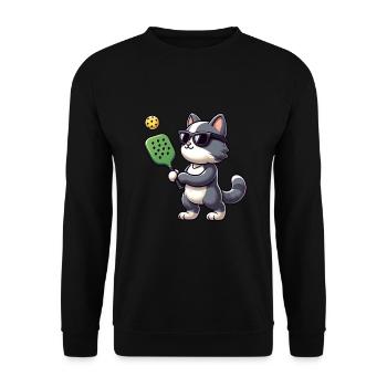 Pickleball Player Cat Lovers Funny - Unisex Sweatshirt - black - Front - Alina (178cm) & Michal (187cm)