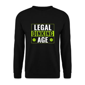 Pickleball Player Legal Dinking Age Funny - Unisex Sweatshirt - black - Front - Alina (178cm) & Michal (187cm)