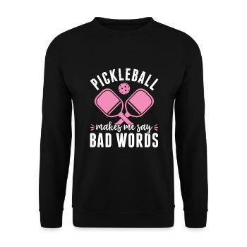 Pickleball Player Pickleball Lets Me - Unisex Sweatshirt - black - Front - Alina (178cm) & Michal (187cm)