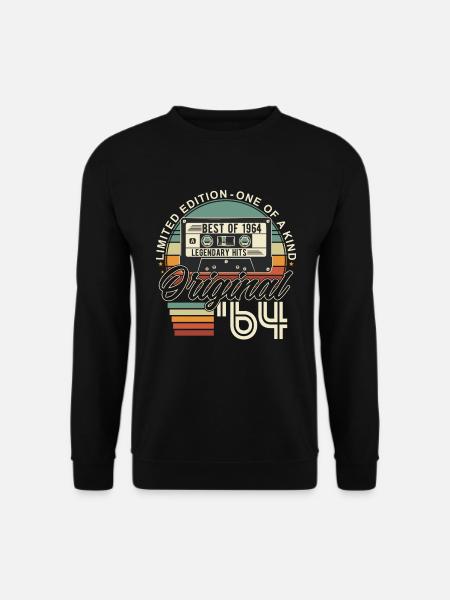 Original 1964 Vintage Jahrgang Geburtstag Retro - Unisex Pullover - Schwarz