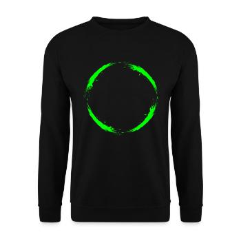 Kreis Hellgrün Bürste Vektor Ring Design Grün - Unisex Pullover - Schwarz - Vorne - Alina (178cm) & Michal (187cm)