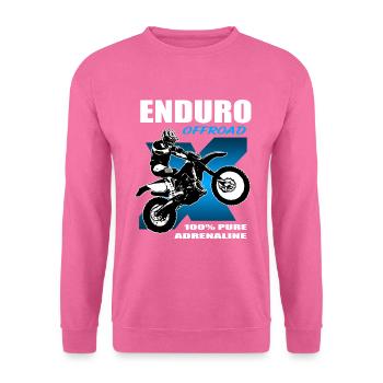 Enduro Offroad - Sweat-shirt Unisexe - rose - Devant