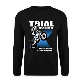 Trial - Trialsport - Moto Trial - Motorcycle Trial - Unisex Pullover - Schwarz - Vorne - Alina (178cm) & Michal (187cm)