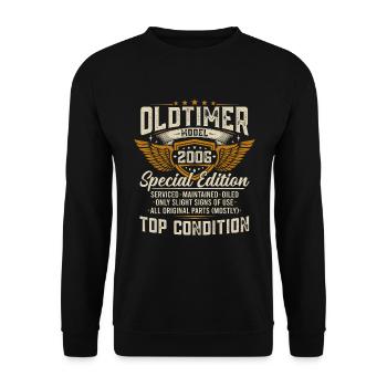 Vintage 2006 Vintage Born Birthday Gift - Unisex Sweatshirt - black - Front - Alina (178cm) & Michal (187cm)