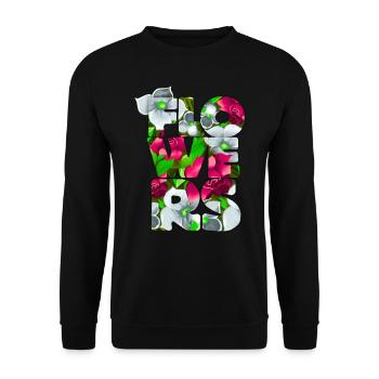 flowers - Unisex Sweatshirt - black - Front - Alina (178cm) & Michal (187cm)