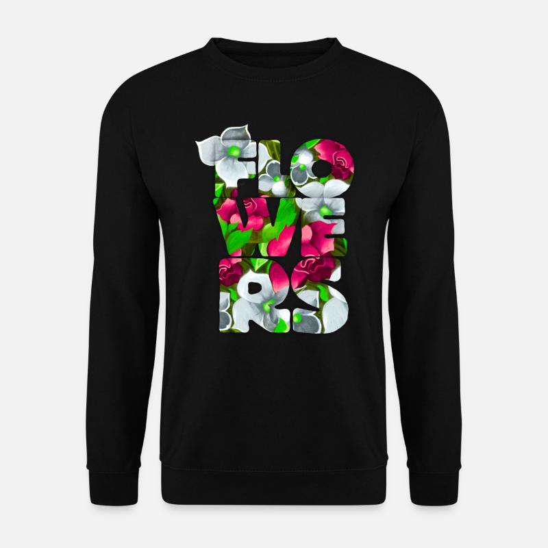 Blumen - Unisex Pullover - Schwarz