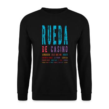 Salsa Tanz Rueda de Casino T-shirt Geschenk - Unisex Pullover - Schwarz - Vorne - Alina (178cm) & Michal (187cm)