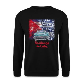 Salsa Cuba - Salsa Dancer Gift - Unisex Sweatshirt - black - Front - Alina (178cm) & Michal (187cm)