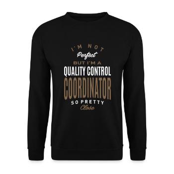 Coordonnateur du contrôle de la qualité - Sweat-shirt Unisexe - noir - Devant - Alina (178cm) & Michal (187cm)