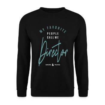 Direktor - Unisex Pullover - Schwarz - Vorne - Alina (178cm) & Michal (187cm)